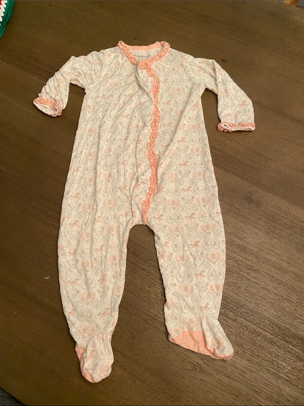Magnetic Me Pink Horse Footed One-Piece